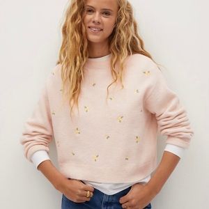Mongo Margarit, Pink Floral Sweater